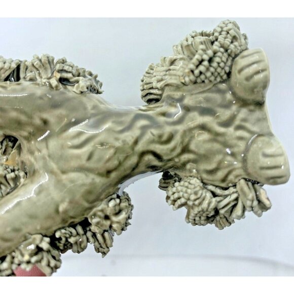 Vintage Ceramic Spaghetti Standard Poodle Figurine Begging for a Treat MCM - Picture 10 of 12